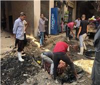حملة موسعة لتطهير شبكات الصرف الصحي بشوارع بشتيل في «الجيزة» | صور