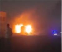 حريق داخل نادي الزهور بالتجمع الخامس دون إصابات| فيديو