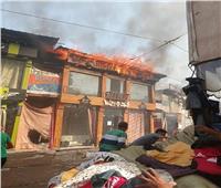 السيطرة على حريق يلتهم محل ملابس بميدان محطة بالإسكندرية| صور