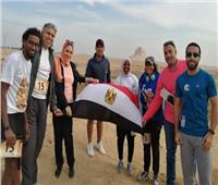محافظة بني سويف تستقبل سباق الفراعنة الدولي أثناء مروره بهرم «ميدوم» 