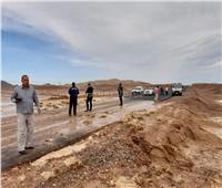 غلق طريق «إدفو - مرسى علم» بسبب الأمطار والسيول