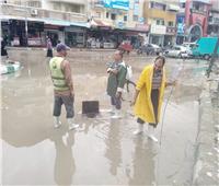 غرق شوارع العريش بسبب استمرار هطول الأمطار الغزيرة لليوم الثاني 