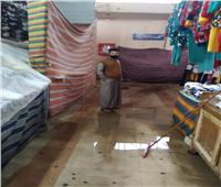 الأمطار تضرب «سوق ليبيا» في مطروح 
