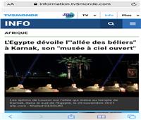 القناة الخامسة الفرنسية: مصر تكشف عن متحفها المكشوف بالكرنك   