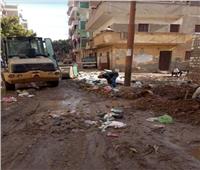 حملة نظافة موسعة بشوارع مغاغة في المنيا