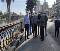 محافظ الجيزة يتفقد أعمال تطوير شارع النيل بين كوبري 6 أكتوبر و15 مايو | صور
