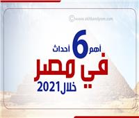 إنفوجراف| أهم 6 أحداث في مصر خلال 2021