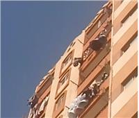 فيديو| لحظة سقوط الزوج المتهم بقتل زوجته من الطابق الـ12 بشبرا الخيمة