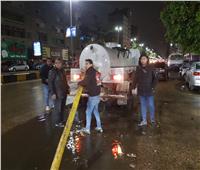 رفع تجمعات مياه الأمطار من شوارع بولاق الدكرور