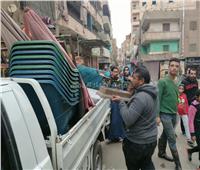 حملة موسعة لإزالة ورفع الإشغالات بشوارع بشتيل في «أوسيم» | صور