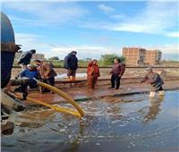 تكثيف أعمال شفط مياه الأمطار بشوارع وميادين الشرقية