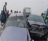 إصابة 7 أشخاص في تصادم سيارتين بطريق طنطا كفرالشيخ الدولي   