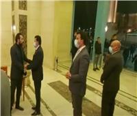 وصول  وزير الشباب والرياضة عزاء الناقد الرياضي إبراهيم حجازي | فيديو 