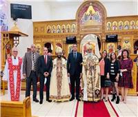 سفير مصر لدى ناميبيا يشارك في قداس عيد الميلاد بالكنيسة الأرثوذكسية بويندهوك