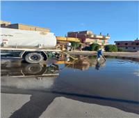 رئيس غارب يتابع أعمال شفط مياه الأمطار بشوارع المدينة