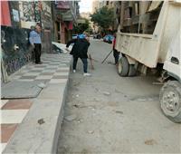 حملة موسعة لرفع الإشغالات وإزالة 500 حاجز حديدي بـ«شمال الجيزة»| صور