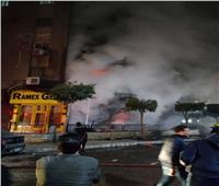 فصل الكهرباء والغاز عن عقار مدينة نصر المشتعل 
