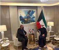 سامح شكري يستهل زيارته إلى الكويت بلقاء وزير الخارجية