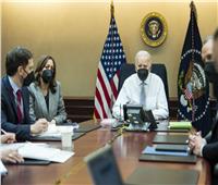 صورة| رئيس أمريكا ونائبته يتابعان عملية مقتل زعيم تنظيم داعش الإرهابي