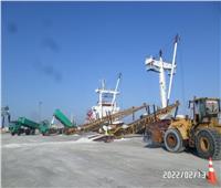 شحن 4400 طن ملح إلى اليونان عبر ميناء العريش اليوم 14 فبراير