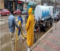 إستمرار جهود شركة مياة المنوفية فى سحب مياه الأمطار بجميع أنحاء المحافظة