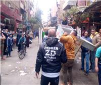 خلال حملة موسعة.. رفع 240 حالة إشغال بشوارع «المنيرة الغربية» | صور