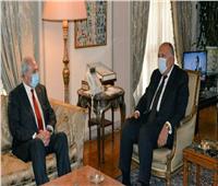 وزير الخارجية يلتقى عضوى منظمة التحرير الفلسطينية 