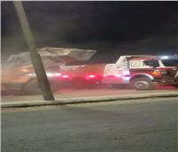 رفع ٤٠٠ طن تراكمات ومخلفات صلبة من الطريق الدائري بمدينة المنيا