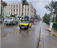 «نوة الحسوم» تضرب الإسكندرية بأمطار وعواصف