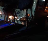 إصابة 3 أشخاص في انقلاب «ميني باص» بشارع جامعة الدول 