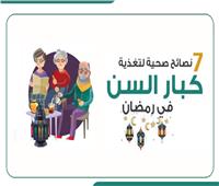 إنفوجراف| 7 نصائح صحية للتغذية السليمة لكبار السن في رمضان