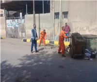 استمرار أعمال النظافة ورفع القمامة بمدينة مطاي بالمنيا