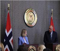 مؤتمر صحفي بين وزير الخارجية ونظيرته النرويجية لبحث التعاون المشترك