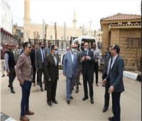 محافظ القاهرة يتفقد أعمال تطوير مسجد الحسين