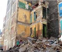 انهيار جزء من عقار سكني في إمبابة دون وقوع إصابات