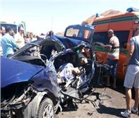 مصرع شخصين وإصابة 4 آخرين في حادث تصادم سيارتين بأوسيم 