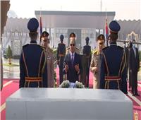 الرئيس السيسي يزور النصب التذكاري للجندي المجهول في عيد تحرير سيناء| فيديو