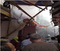 خسائر بالجملة في حريق سوق المنشية بالإسكندرية | صور 