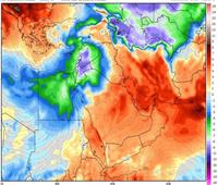 الأرصاد: كتلة هوائية تضرب البلاد وانخفاض في درجات الحرارة