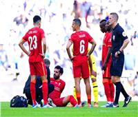 صور وفيديو.. لحظة إصابة محمد صلاح ومغادرته نهائي كأس الإتحاد الإنجليزي