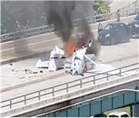 إصابة 6 وتعطل المرور بعد تحطم طائرة صغيرة على جسر ميامي | فيديو