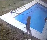 لحظة درامية.. طفل ينقذ كلبا من الغرق بعد سقوطه بحمام السباحة |صور وفيديو