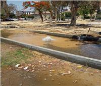 محافظ الإسماعيلية يتابع إصلاح كسر ماسورة مياه بميدان شامبليون