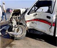 إصابة 5 أشخاص في حادث تصادم سيارتين ربع نقل في بني سويف