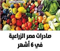 إنفوجراف| صادرات مصر الزراعية في 6 أشهر 