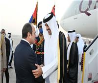 استقبال الرئيس السيسي أمير قطر في قصر الاتحادية يتصدر عناوين الصحف