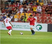 مصر تتقدم أمام عمان بهدف في الشوط الأول بكأس العرب للشباب 