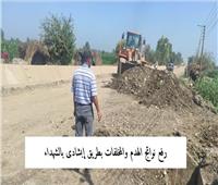  متابعات لأعمال تطوير طريق (العراقية /المشتل) بالشهداء 