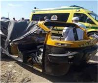إصابة 4 أشخاص في حادث تصادم «توك توك» بالعياط 