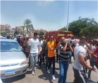 المئات يشيعون جنازة والدة محمد حمص لاعب الإسماعيلي الأسبق بالمحافظة